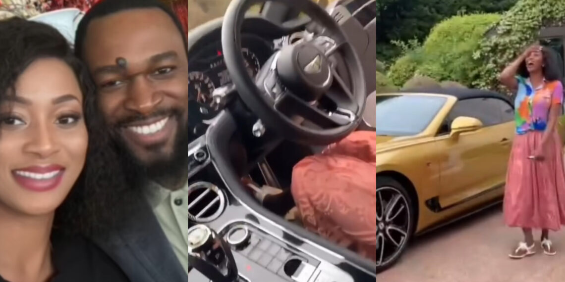 Heartwarming moment Former beauty queen, Sylvia Emecheta’s, was gifted a Bugatti by hubby as she turns 45 today