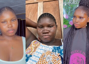 Lady goes viral as she flaunts her look before and during pregnancy.