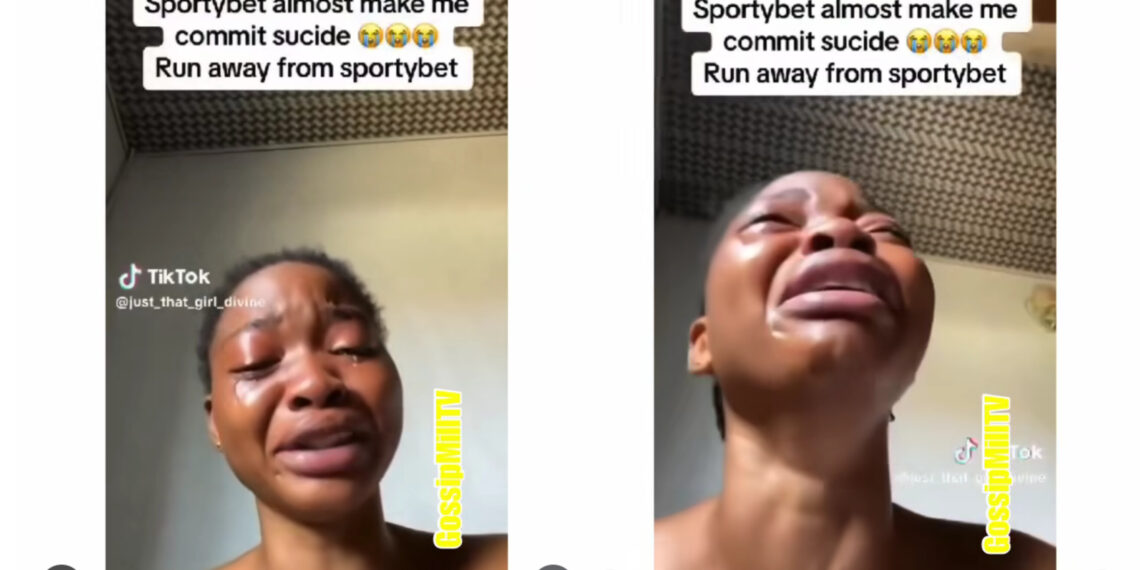 Nigerian Lady breaks down Crying after losing Huge amount of money to Football Betting