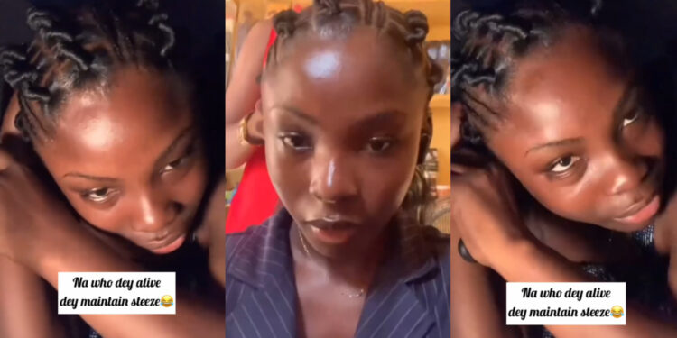 Na Who Dey Alive Dey Maintain Steeze – Nigerian Lady Flaunts Her New Hairstyle