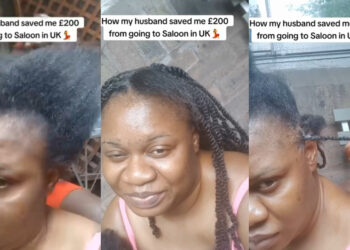 Husband Saves £200 by Braiding Wife’s Hair Himself (Video)