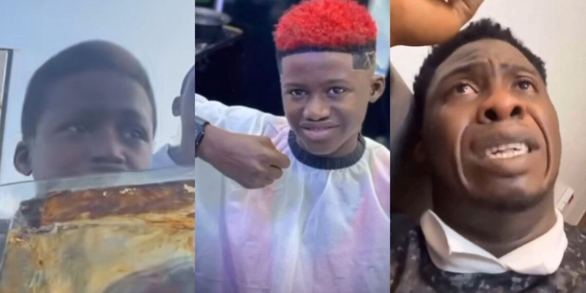 “Na why e good make person dey make dem sign contract” ,Video Of G.O.E meeting barber chair on the street for the very first time surface the internet 