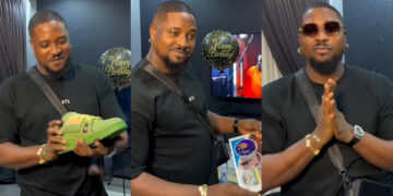 She is totally win the award of best wife of the year – Lady celebrate her husband on his birthday with 32 gifts as he turns 32.