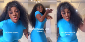 Nollywood actress Destiny Etiko shows some moves as she joins the despirate chics dance challenge 