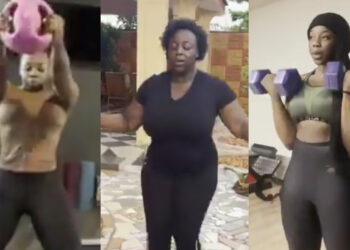 Inspiring Transformation: Beautiful Black Plus-Size Lady Sheds 55kg Through Rigorous Exercise in Trending Video
