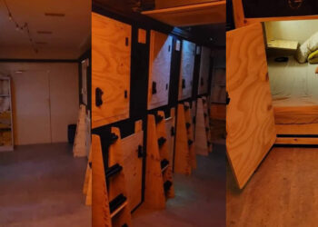 US-based Nigerian Man Shows Sleeping ‘box’ Where Many Who Recently Relocated Abroad Pay Money To Slèep For 8 Hours