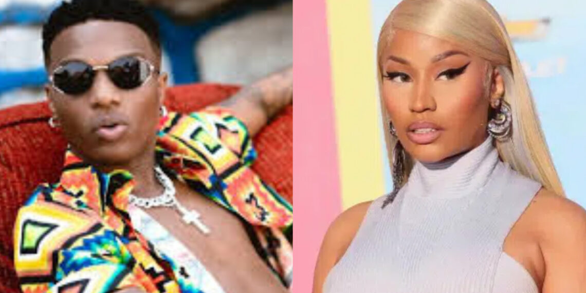 Nicki Minaj, the renowned American rapper, has openly shared her admiration for Nigerian music star Ayodeji Balogun, better known as Wizkid.