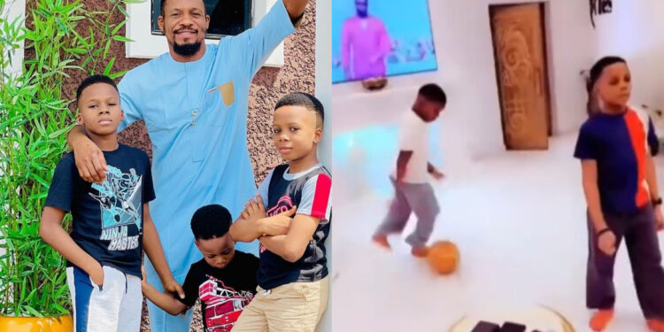“Rest well JnrPope. Your friends are making sure your kids are fine. Sleep well in the bosom of the Lord.” heart melt as E-money’s kids enjoying their summer holiday with his late friend Junior Pope’s kids in his house