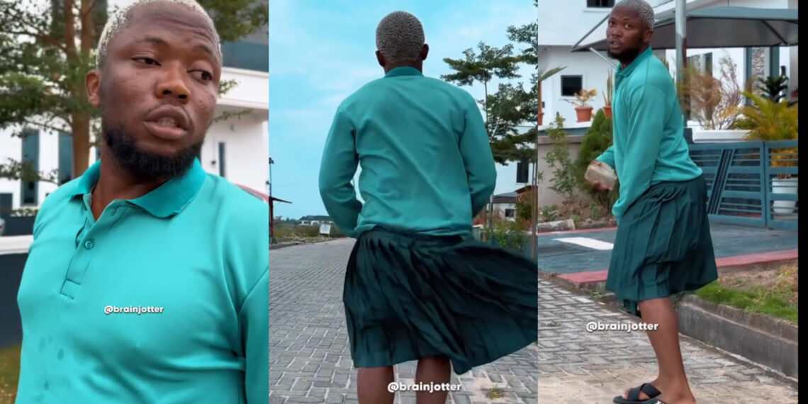 “This one no be short skirt, this is gwo gwo gwo skirt” Jaw-Dropping as brain Jotter put on buluku skirt instead of short skirt we all ask for, to do the short skirt challenge