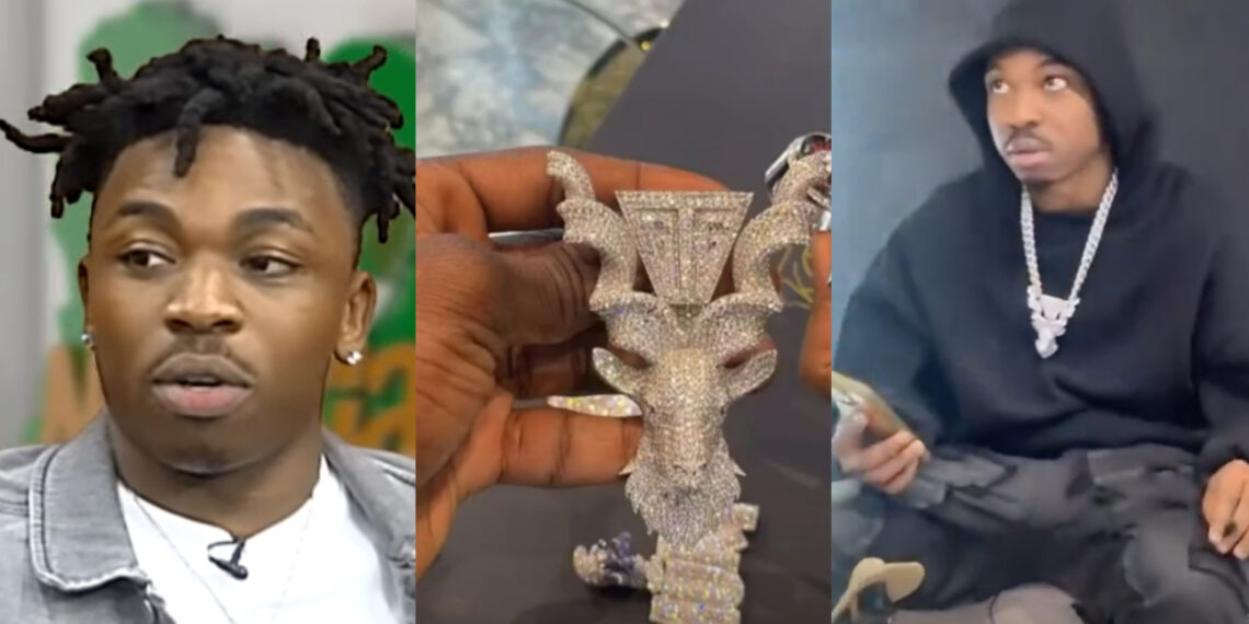 “Mayorkun’s Jaw-Dropping Goat Pendant Chain: Fashion Statement or Something More?”