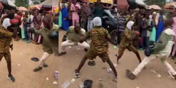 Ibadan’s Young Boxing Prodigy Stuns Crowd in Street Match Against a Man