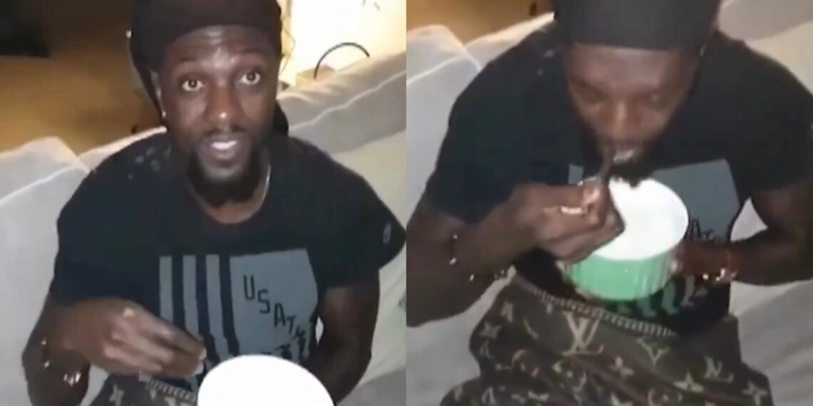 Football Legend Emmanuel Adebayor Declares Undying Love for Soaking Garri in Viral Video