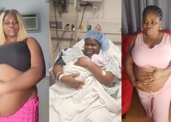 After many years of waiting, God has finally bless Abiola Ayomide and his family with a bouncing baby boy 