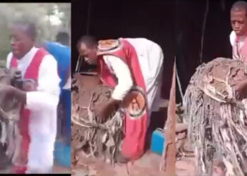 “Powerful Act: Reverend Father Destroys Shrine in Southeast Nigeria, Sparks Mixed Reactions”