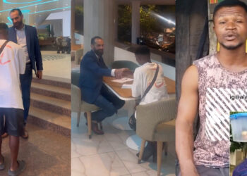 Big Congratulations to popular fish pie seller, Alax Evalsam ‘Na whaooo’ as he signs a massive contract with Eko hotel video Trends 