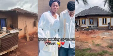 “From Mud to Marvel: Young Man Surprises Mom with Stunning Modern Home Transformation”