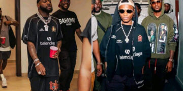  A photo of Davido and Wizkid wearing Balenciaga has sparked a debate on social media, with fans asking who rock it better. 