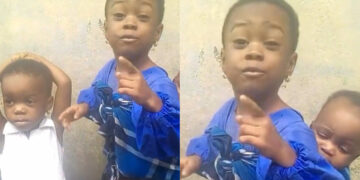 “mini mother at a very young age” First Born Daughter reports Her Junior Sister to an Eyewitness For Eating Groundnut they went to buy for their Mum. 