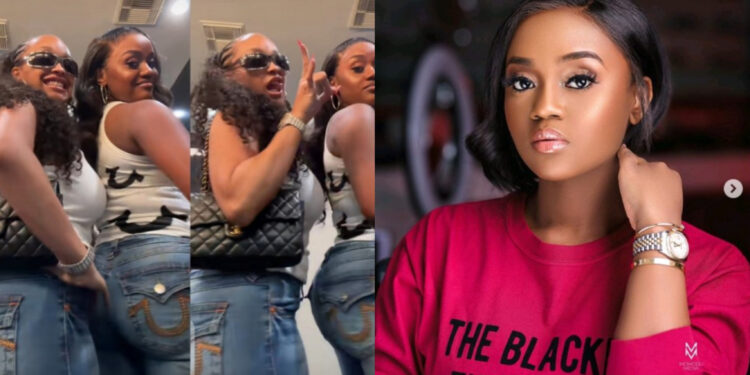 video of Davido’s cousin, Folasade and Chioma Adeleke raised eyebrows as they rock the same outfits
