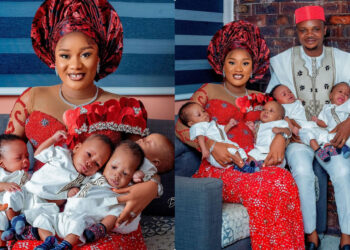 to every family believing God for this blessing, may this be your testimony soonest – couples celebrats as they welcome quadruplets after many years of waiting 