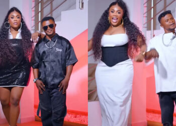 “You Don see husband oooh” netizens raised eyebrows as Nons Miraj and Alax Evalsam the fish pie seller rock same outfit in new video 