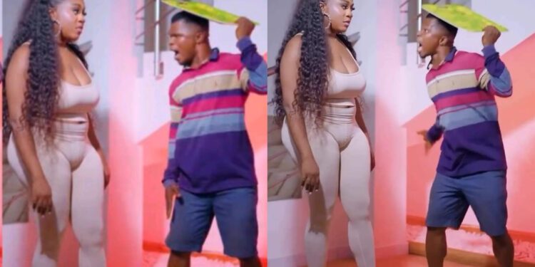 “Na wahoooo this doctor too do oooh” – Video of Nons Miraj in leggings as she dances with celebrity fish pie seller stirs reactions