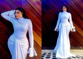 Celebrities react as Angela Okorie marks birthday in sultry f@iry dress