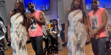 Moment Davido and Tems link up in Atlanta, Nigerians react to the video