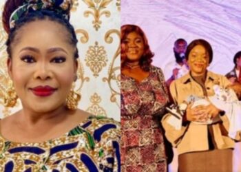 CONGRATS! Actress Toyin Alausa shed tears of joy as her grandson goes to church