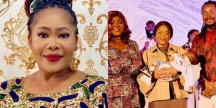 CONGRATS! Actress Toyin Alausa shed tears of joy as her grandson goes to church