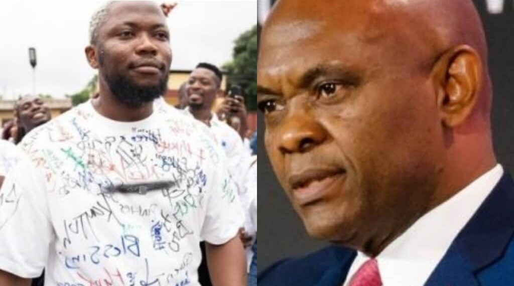 Tony Elumelu reacts as comedian Brain Jotter begs him for employment after graduation