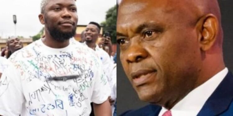 Tony Elumelu reacts as comedian Brain Jotter begs him for employment after graduation