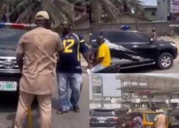 WOW! Trending video of a civilian who came down to control traffic in Ajah got people talking