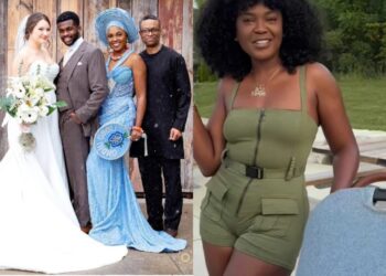 “Fine grandma ever” – Nigerians hail Omoni Oboli as she shares video of herself walking her first grandchild