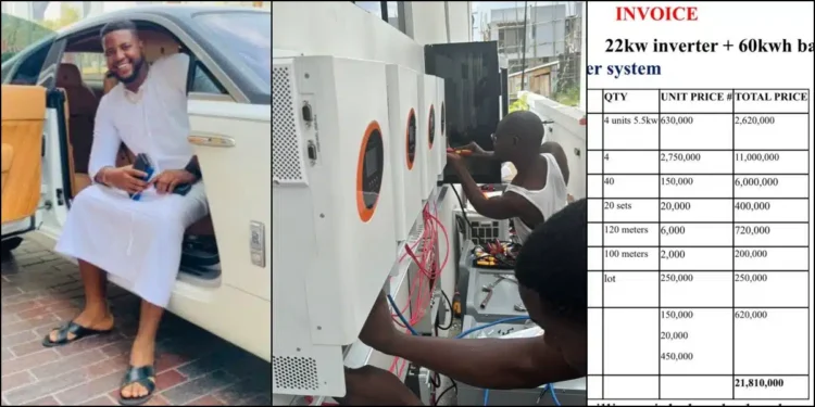Nigerians react after Man spends N21.8M on solar setup (Photos)