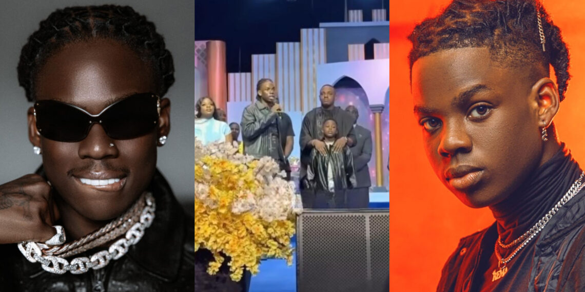 Rema melt hears as he gifts is former church N105million 