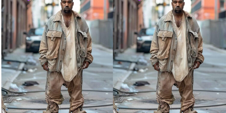 Kanye west stir reactions as he pose in a new trending outfit