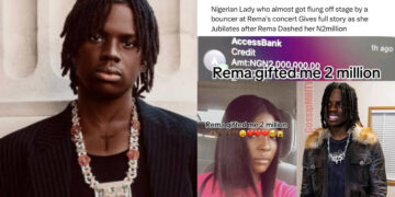 “Nigerian Woman’s Near-Mishap at Rema’s Concert Turns into Joy as He Gifts Her ₦2 Million”