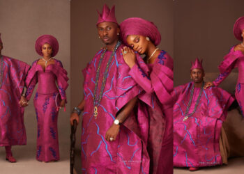 netizens raised eyebrows as Nollywood actress Iyabo Ojo daughter Priscilla steps out in traditional wedding Attire with her Tanzania boyfriend. 