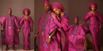 netizens raised eyebrows as Nollywood actress Iyabo Ojo daughter Priscilla steps out in traditional wedding Attire with her Tanzania boyfriend.