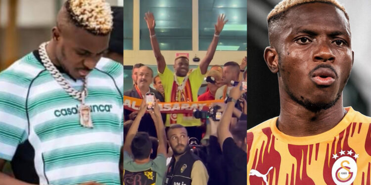 Galatasaray fans welcome Victor Osimhen with open hands, as he finally arrived Galatasaray on a loan after snubbing chelsea 