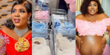 After 26 years of waiting, prophetess Grace Ojiefoh a pastor at solution house of God ministries welcomed six children with her husband.