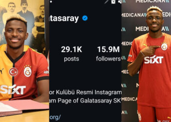 Galatasaray in jubilation as they celebrate a new milestone of 15millions followers on Instagram in just 3 days Victor Osimhen arrived