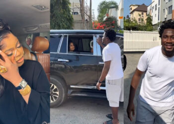 “small “hey dear” you Dey shake” reaction trailing as nasboi features bobrisky in short skirt skit video 
