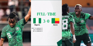 “Super Eagles Soar to Victory: Nigeria Crushes Benin Republic 3-0 in Unstoppable Performance”
