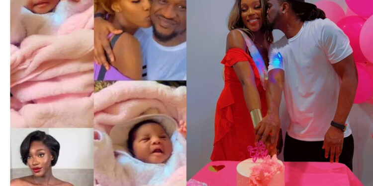 Abeg, whose random baby is that?! Ivy Ifeoma wife to Paul Okoye react over a photo that went viral that she put to birth 