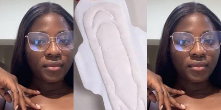  lady sparks wave of speculation on social media after she claims that  she spends N70K on sanitary pads monthly.