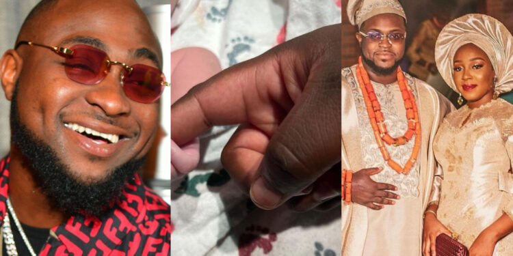  Davdio  brother, Adewale and wife welcome their second child Jamie Itam Adeleke to a new world. 