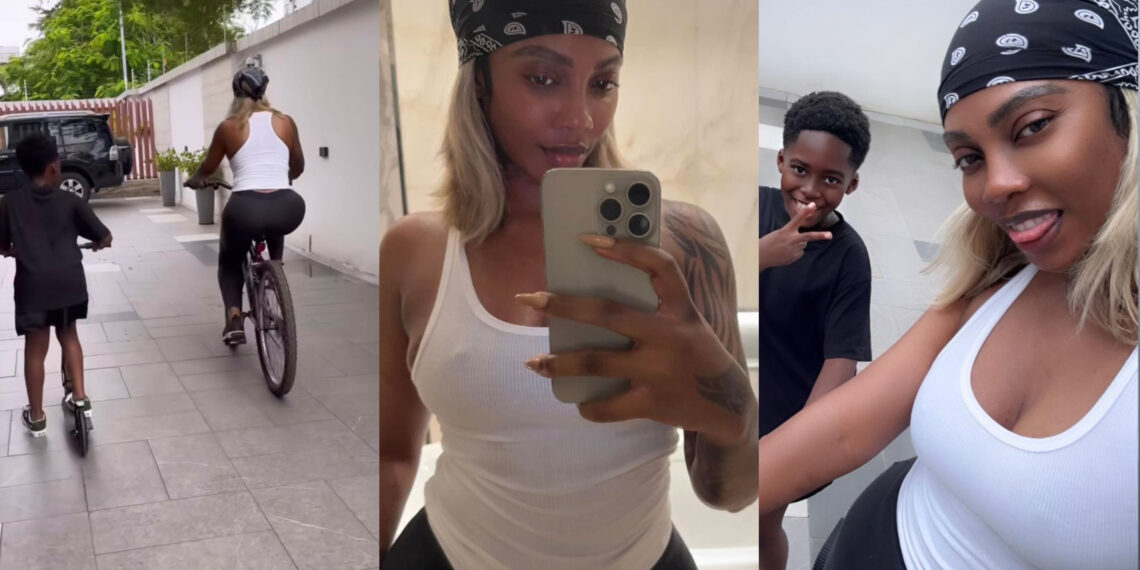 “I haven’t done this in years.” TiwaSavage spills as she shares photos of herself having a beautiful time with her son Jamal.
