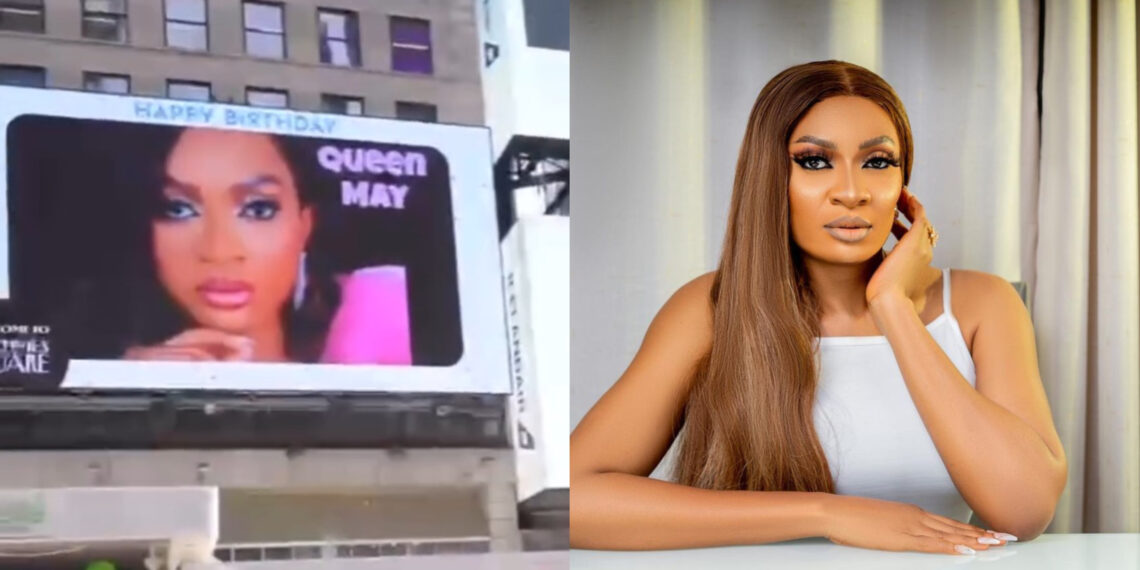 What else is the true definition of love? May Yul Edochie emotionally asked as her  face display on bill board at Times Square, NewYork? 